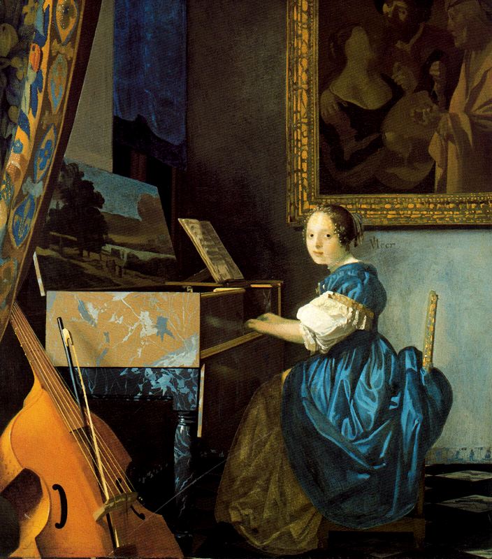 Femme assise au virginal - Johannes Vermeer